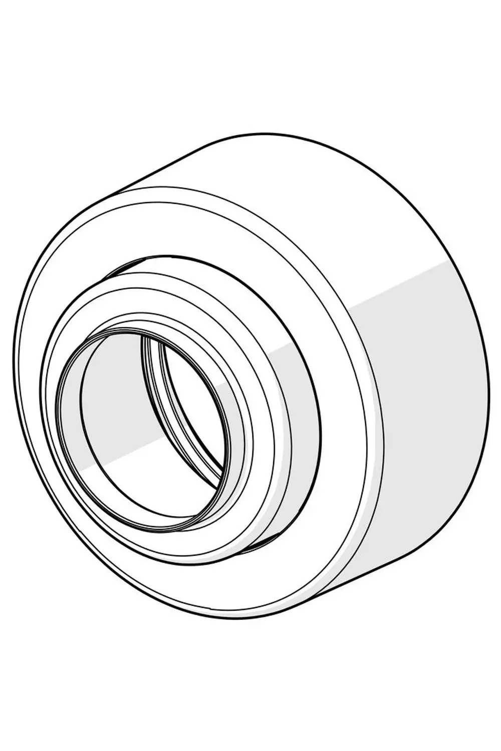 Runde, flache Rosette aus verchromtem Material, geeignet zur Abdeckung von Anschlussstellen, erkennbar als Bestandteil eines HANSA-Produkts.